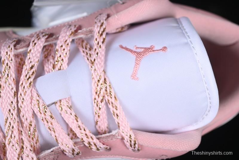 Nike Air Jordan 1 Low AJ1 Custom White Pink Low-Top Casual Lifestyle Sneakers - DC0774-162