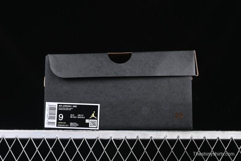 Nike Air Jordan 1 Mid AJ1 White Black Gray Culture Leisure Sneakers - DQ8426-001