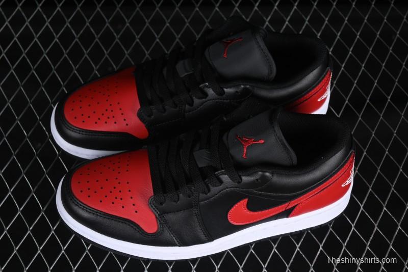 Nike Air Jordan 1 Low AJ1 Red Black Low Top Casual Sneakers - 553558-067