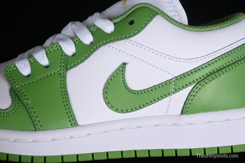 Nike Air Jordan 1 Low AJ1 White Green Low Top Lifestyle Basketball Shoes - HF4823-100