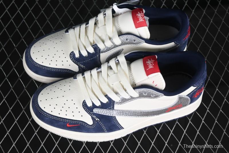 Nike Travis Scott x Fragment Design x Air Jordan 1 Low OG SP AJ1 Retro Sneakers - DM9288-008