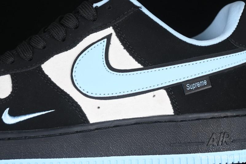 Nike Air Force 1 '07 Low Supreme Collaboration Tiffany Blue Low-Top Casual Sneakers - DF0188-025