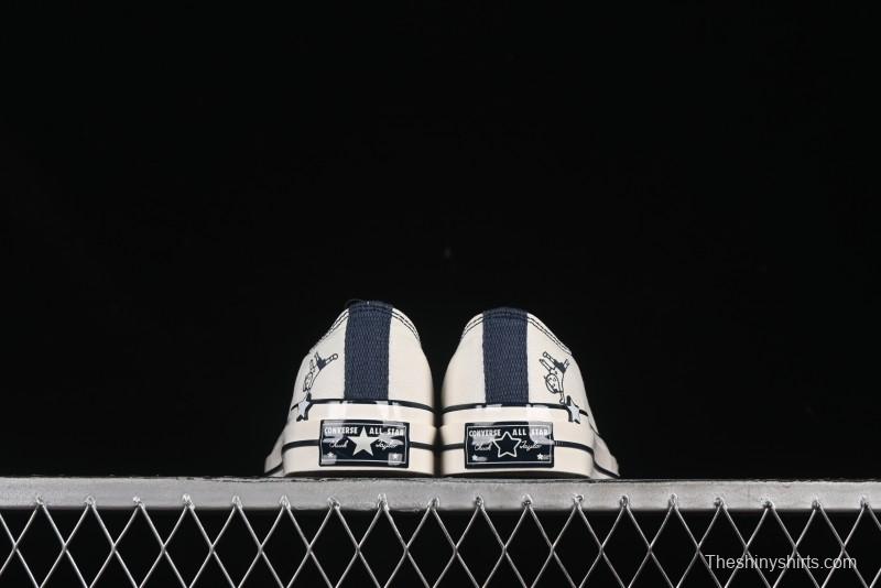 Converse Noritake x Chuck Taylor All Star 1970s Low Top Canvas Sneakers with Hand-Drawn Elements - A15788C