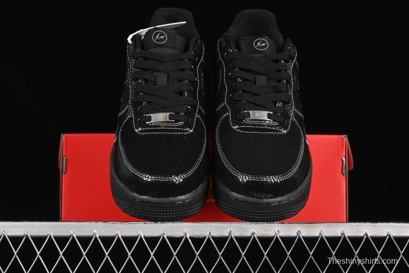 Nike Air Force 1'07 Low Lightning Collaboration Black Snake Scale Casual Sneakers - SC9207-529