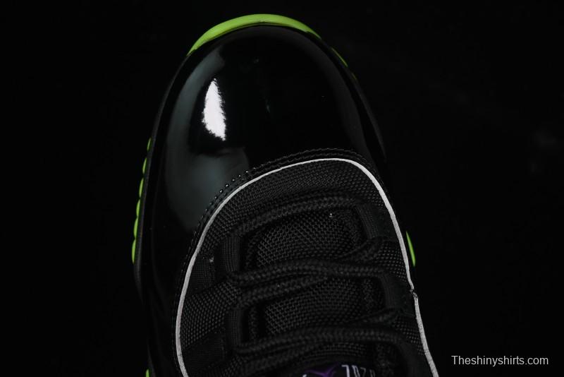 Nike Air Jordan 11 Retro CT8012-003 Basketball Shoes in Black & Guacamole Green