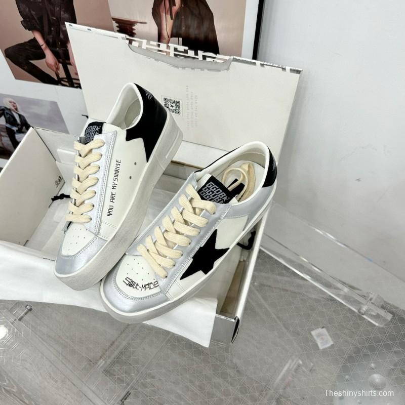 2024 Unisex GGDB White Black Leather Sneakers MJ00260