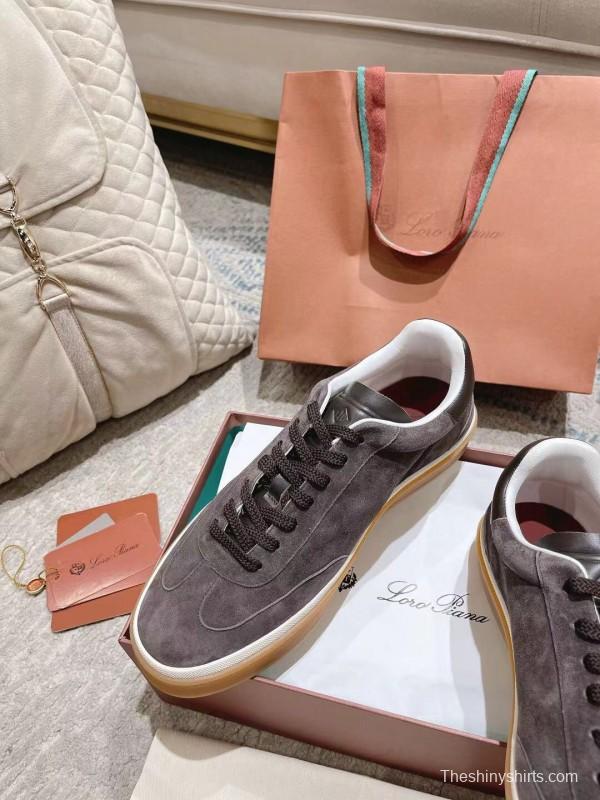 2025 Unisex Le Parmentier Grey Suede Leather Sneakers Top Version LY00320(F)/LY00330(M)