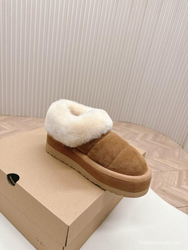 2024 UGG Chestnut Suede Sheepskin Slippers MJ00280