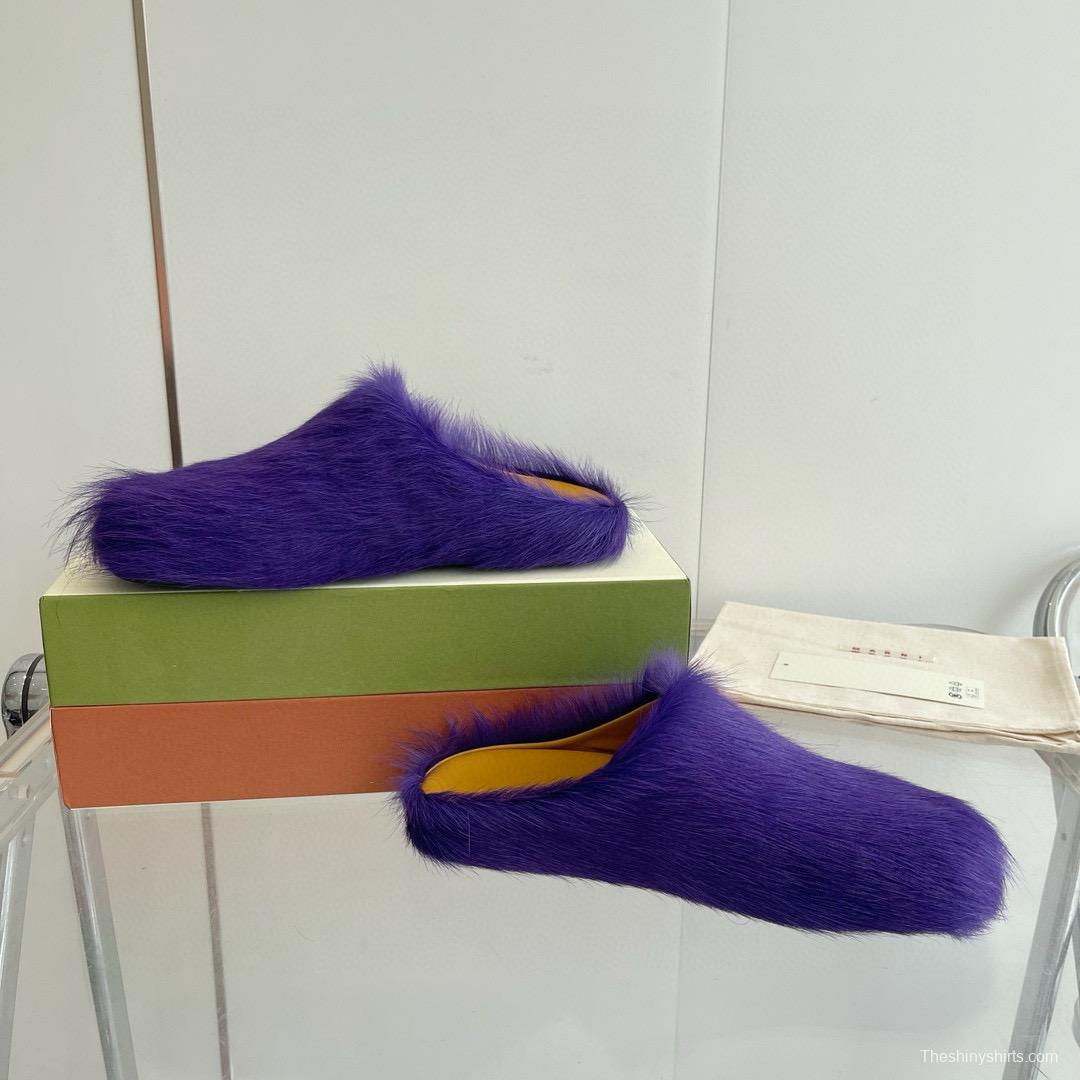 2024 Slippers Marni Purple Horsehair