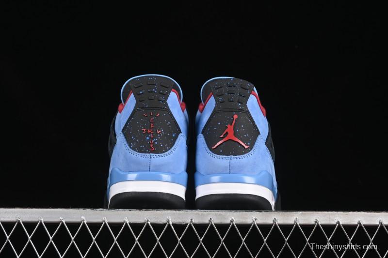 Nike Travis Scott Cactus Jack x Air Jordan 4 Retro AJ4 Collaboration Suede Blue - 308497-406