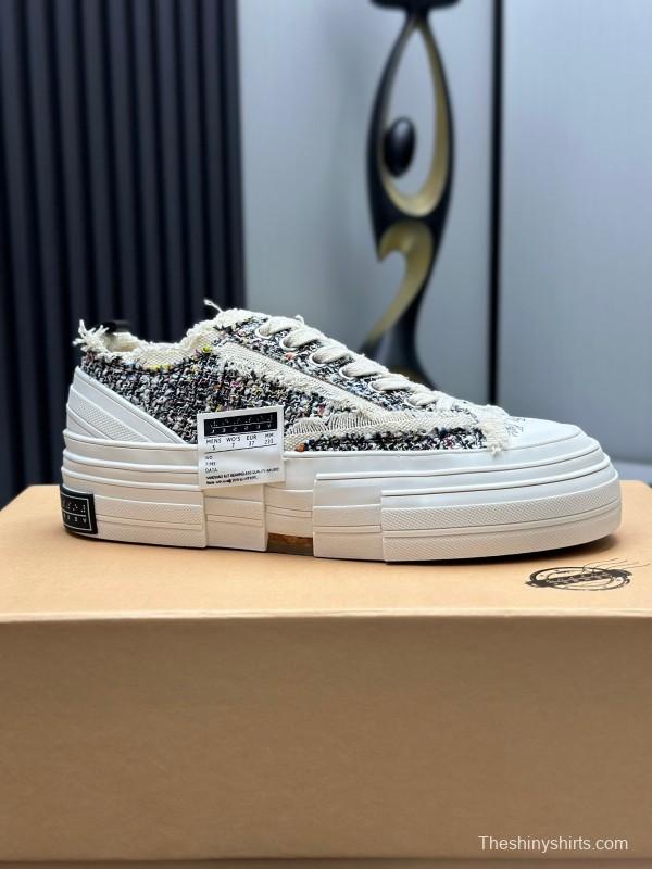 2025 Unisex XVESSEL White Black Canvas Plimsolls Vulcanized AS00260