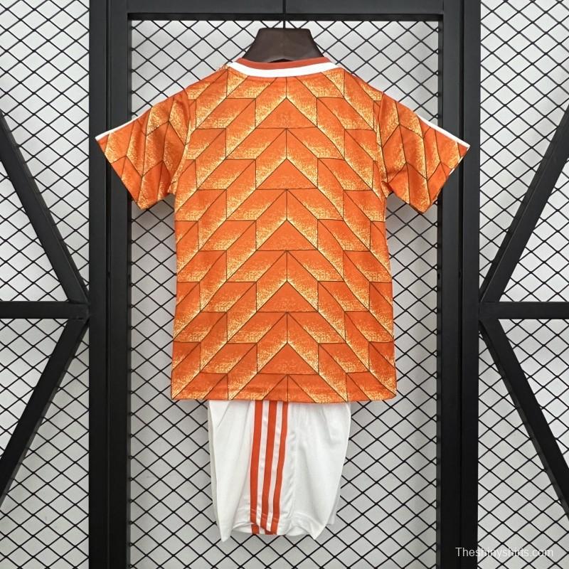 Retro 1988 Kids Netherlands Home Size 16-28 Jersey