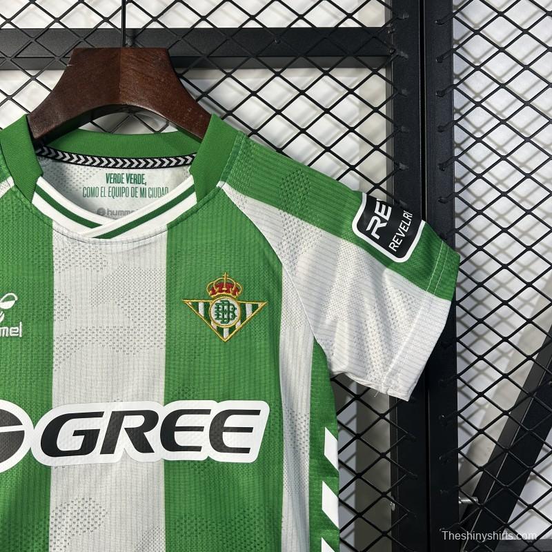 25/26 Kids Real Betis Home Size 16-28 Jersey