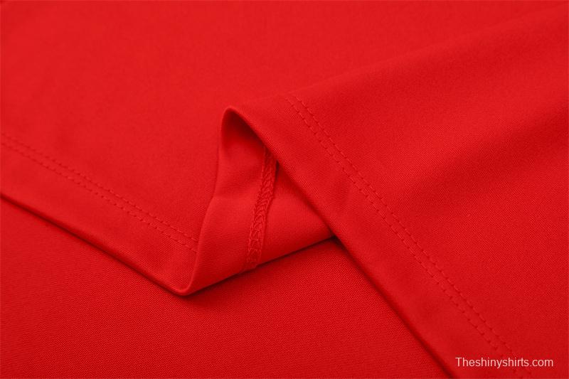 Retro 04/05 AC Milan Red Half Zipper Jacket+Long Pants