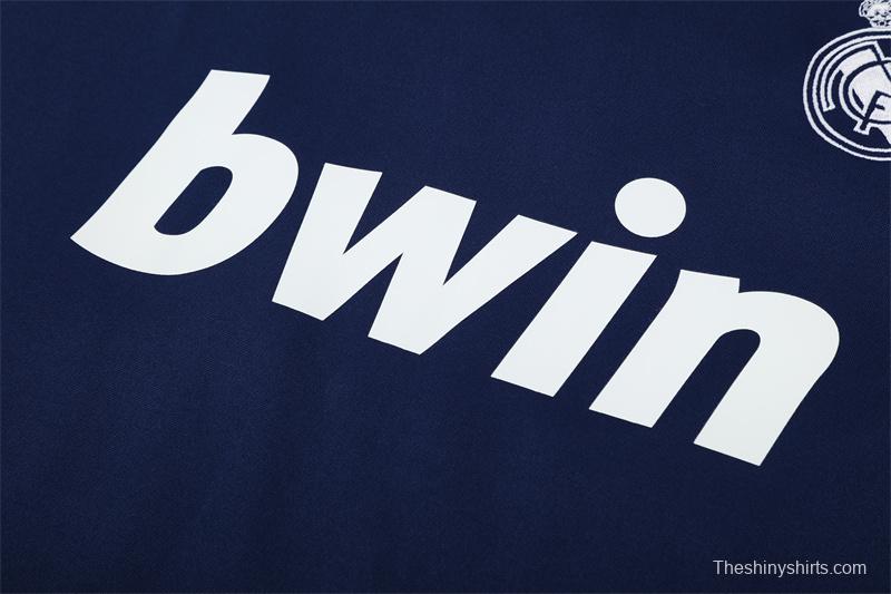 Retro 12/13 Real Madrid Royal Blue Half Zipper Jacket+Long Pants