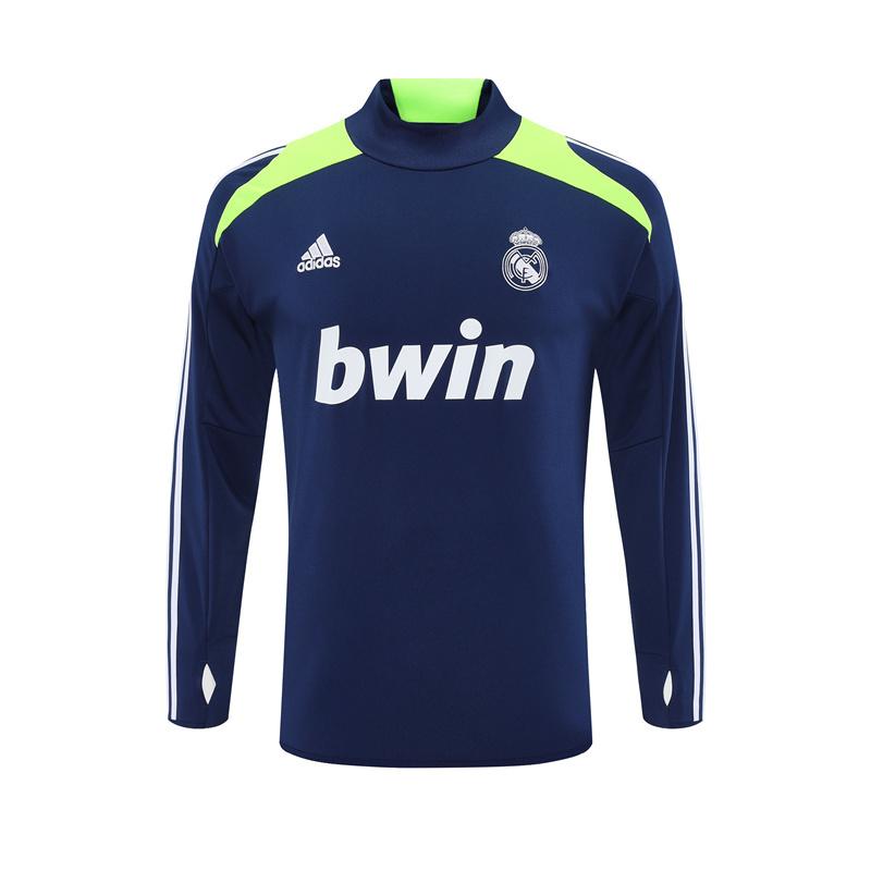 Retro 12/13 Real Madrid Royal Blue Half Zipper Jacket+Long Pants