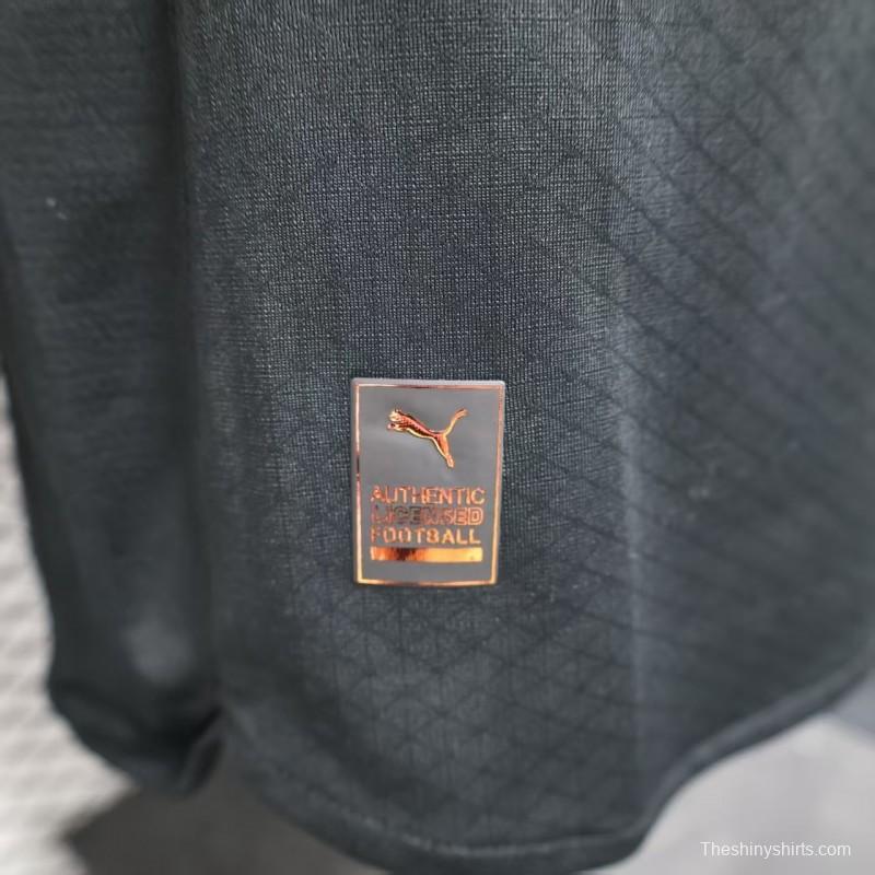 Player Version 25/26 Manchester City Away Long Sleeve Black Jersey