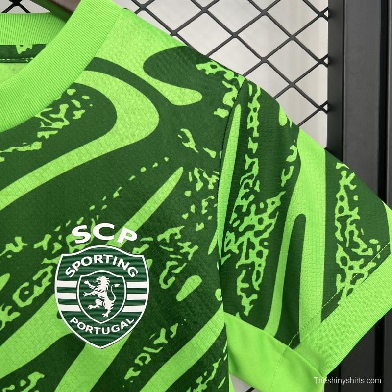25/26 Kids Sporting Lisbon Goalkeeper Green Jersey