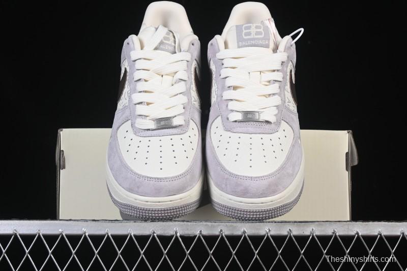 Nike Air Force 1 '07 Low Balenciaga Collaboration White Brown Casual Sneakers - YF9511-806