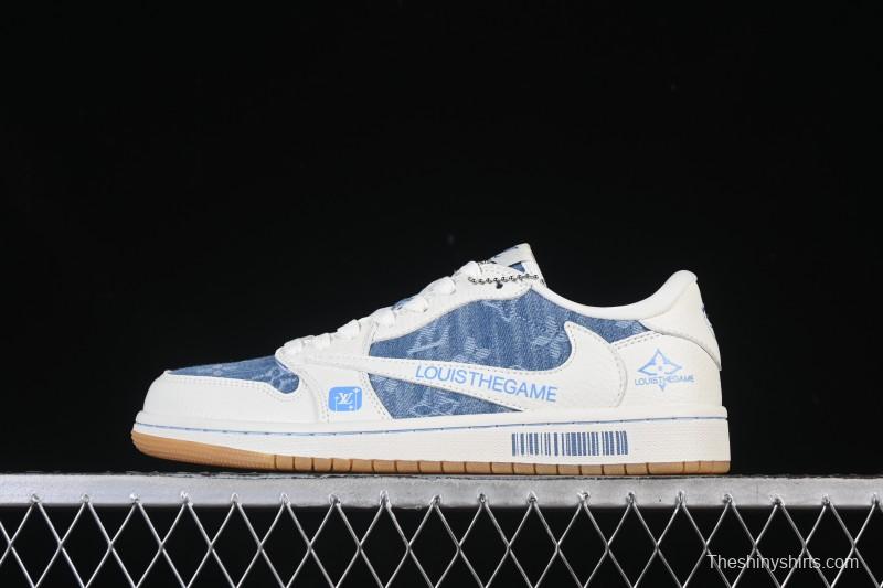 Nike Travis Scott x Fragment Design x Air Jordan 1 Low OG SP AJ1 Low Top Casual Sneakers - SC0601-053