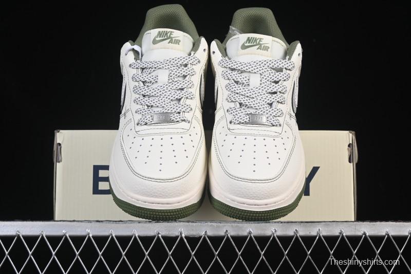 Nike Air Force 1 '07 Low Burberry Collaboration Military Green Embroidery Casual Sneakers - JP8028-003
