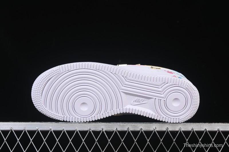 Nike Air Force 1'07 Low Four Hook Rainbow Cake Casual Sneakers - ZH0316-115