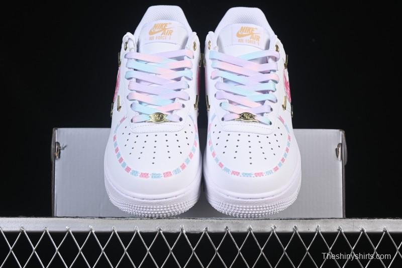 Nike Air Force 1'07 Low Four Hook Rainbow Cake Casual Sneakers - ZH0316-115