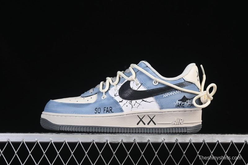 Nike Air Force 1'07 Low The Age of Cracks Hand-Drawn Graffiti Casual Sports Shoes - KS6896-555