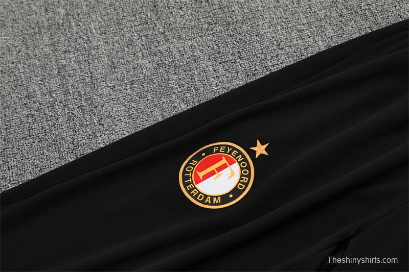 25/26 Feyenoord Red Black Camouflage Half Zipper Jacket+Long Pants