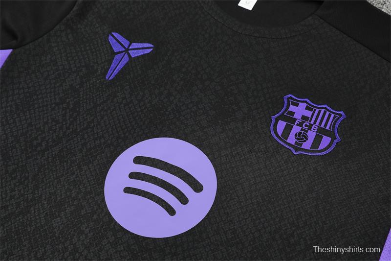 25/26 Barcelona Black Joint Edition with XS Short Sleeve+Soccer Shorts
