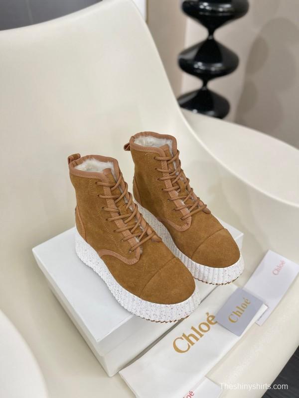 Chloe 2025 SS New Snow Boots with Lightweight Rubber Sole - LY00350