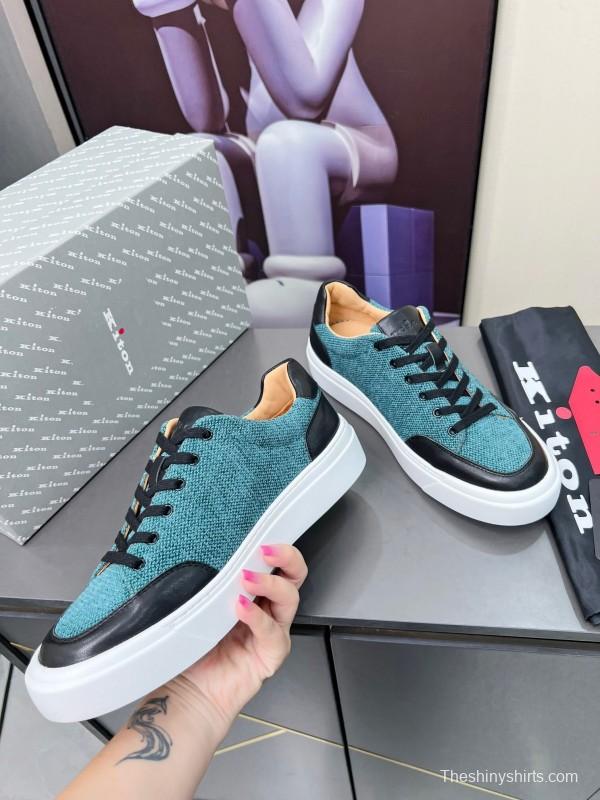 Kiton 2025/SS Tie-Detail Old Money Style Casual Men's Shoes - KFY00320