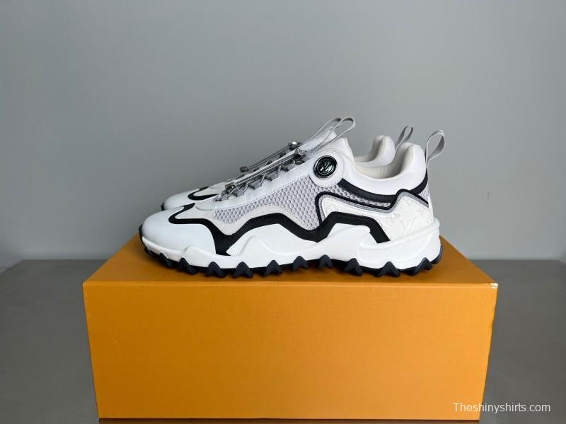 LV RUSH Calfskin Metal LV Circle Accessory Slip-Resistant Low-Top Casual Lifestyle Shoes - YC