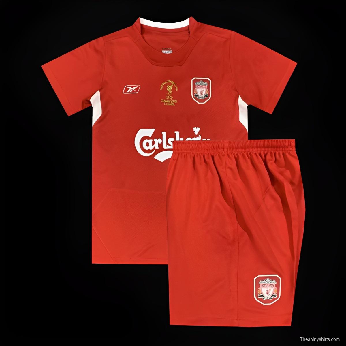 Retro Kids 04/05 Liverpool Home Jersey