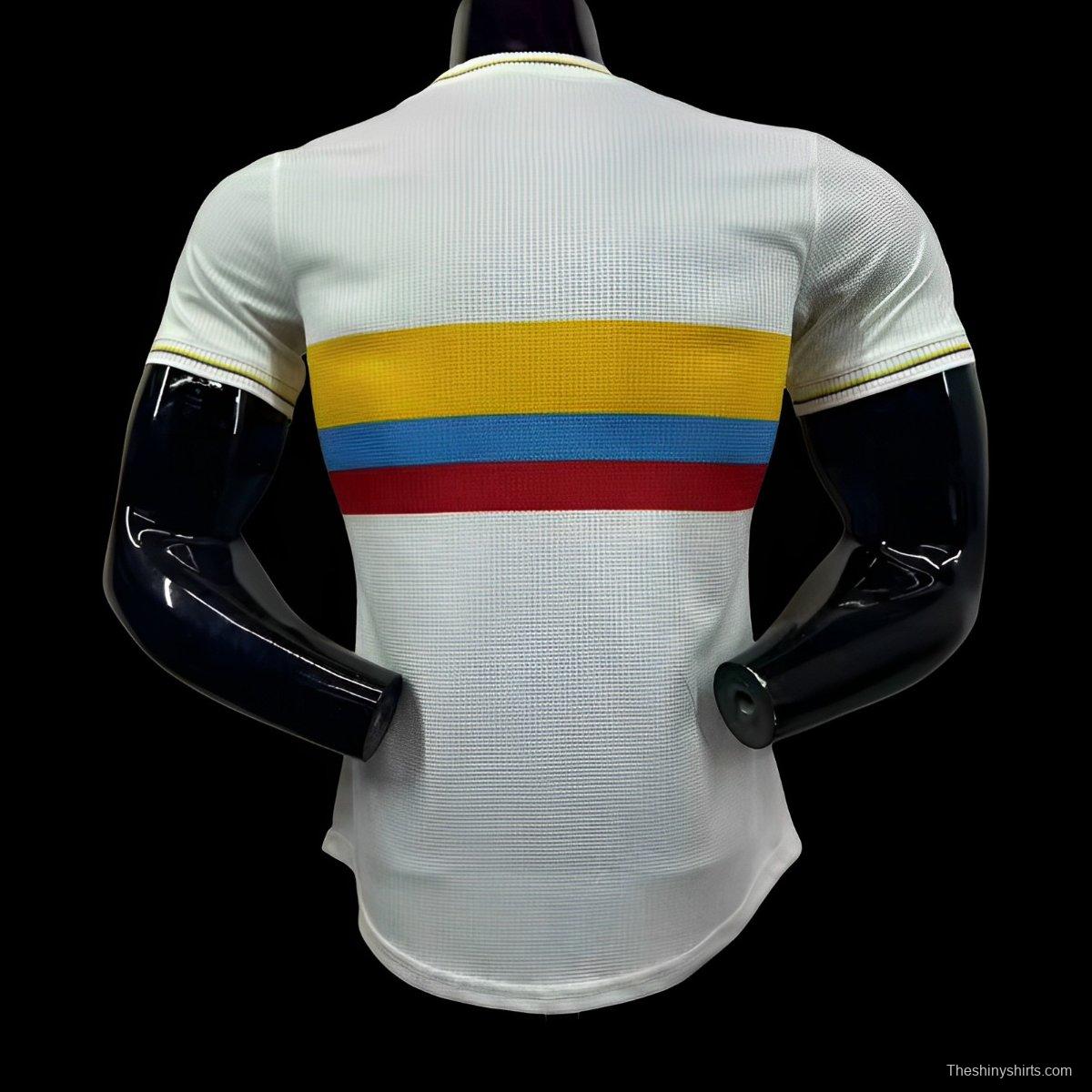 Player Version 2024 Colombia White 100Th Anniversary Jersey