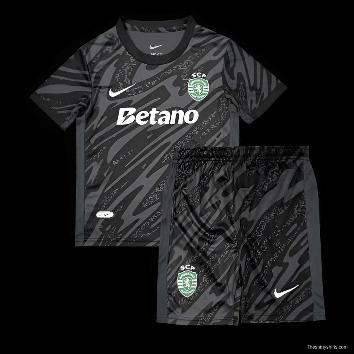 25/26 Kids Sporting Lisbon Goalkeeper Black Jersey
