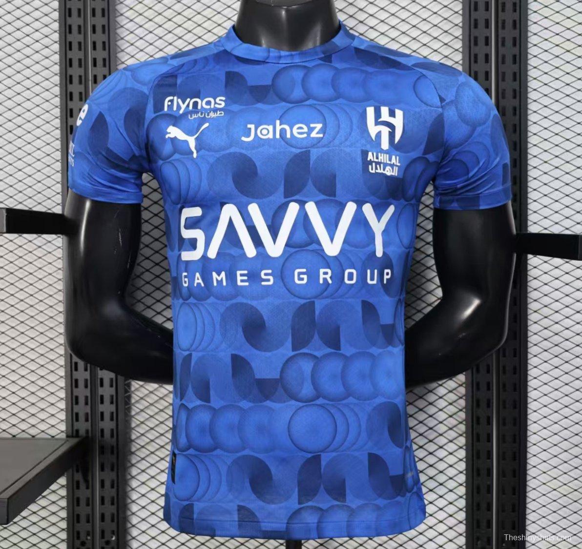 Player Version 25/26 Al Hilal Pre-Match Blue Jersey
