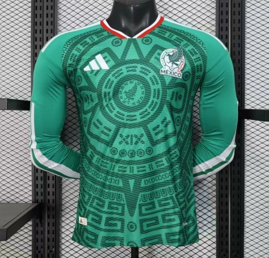 Player Version 2026 Mexico Home Long Sleeve Jersey